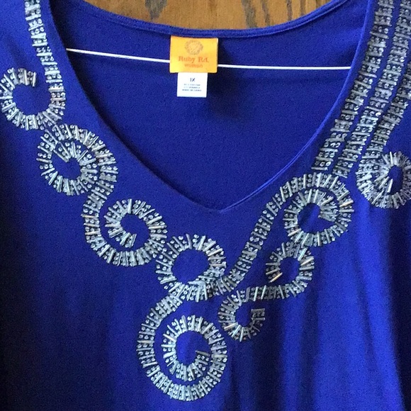 Ruby Rd. Blue Top - Picture 4 of 5